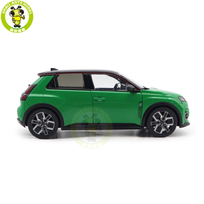 1/18 Renault 5 E-Tech 100% Electric 2024 Norev 185502 Green/Black Diecast Model Toy Car Gifts For Father Friends