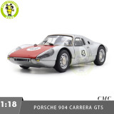 1/18 CMC M-233 Porsche 904 Carrera GTS #43 500 KM Spa 1965 Diecast Model Toy Car Gifts For Friends