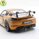 1/18 Porsche 718 Cayman GT4 RS 2023 Weissach Pack Norev 187252 Bahama Yellow Diecast Model Toys Car Gifts For Father Friends