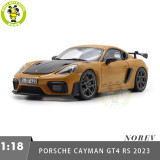 1/18 Porsche 718 Cayman GT4 RS 2023 Weissach Pack Norev 187252 Bahama Yellow Diecast Model Toys Car Gifts For Father Friends
