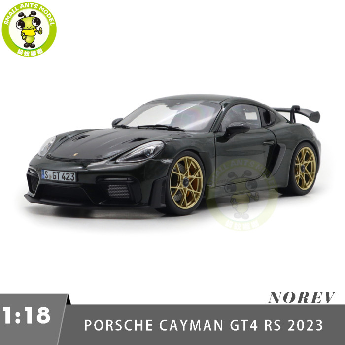 1/18 Porsche 718 Cayman GT4 RS 2023 Weissach Pack Norev 187250 Brewster Green Diecast Model Toys Car Gifts For Father Friends
