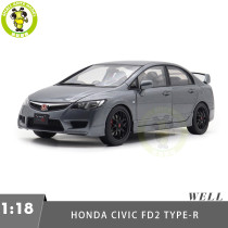 1/18 Honda CIVIC Type R FD2 Diecast Model Toy Car Gifts For Friends