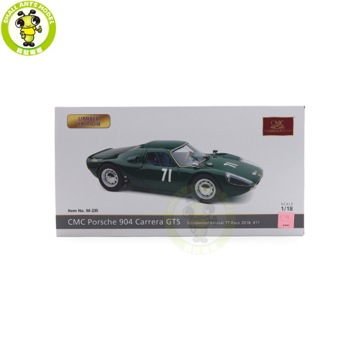 1/18 CMC M-235 Porsche 904 Carrera GTS #71 Goodwood Revival TT Race 2018 Diecast Model Toy Car Gifts For Friends