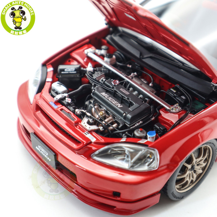 1/18 MOTORHELIX Honda CIVIC Type R EK9 MUGEN POWER Diecast Model Toy Car Gifts For Father Friends