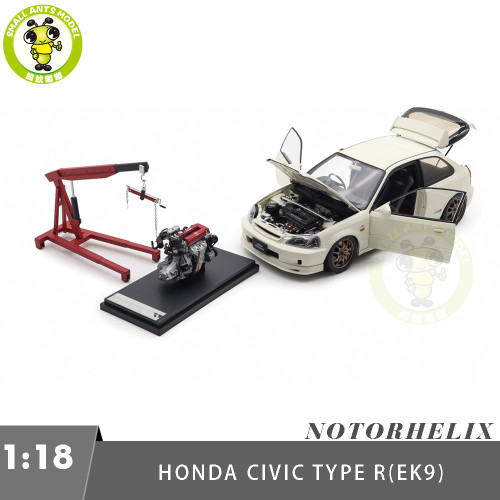 1/18 MOTORHELIX Honda CIVIC Type R EK9 MUGEN POWER Diecast Model Toy Car Gifts For Father Friends
