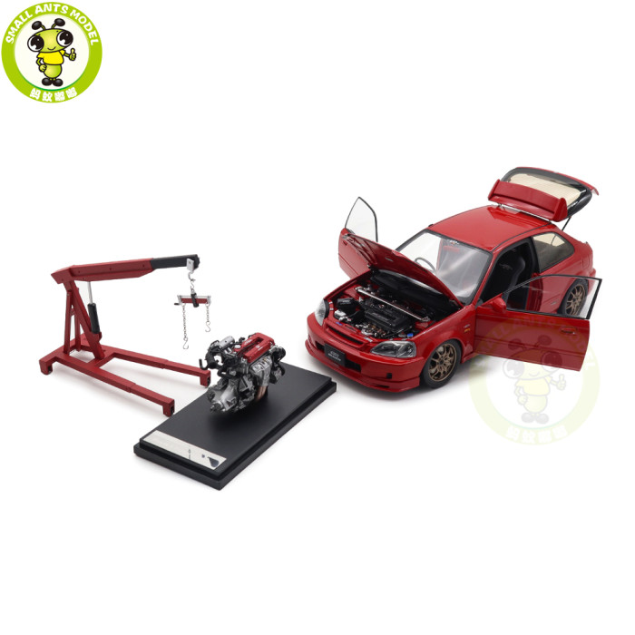 1/18 MOTORHELIX Honda CIVIC Type R EK9 MUGEN POWER Diecast Model Toy Car Gifts For Father Friends