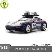 1/18 Minichamps Porsche 911 DAKAR 2022 #953 Diecast Model Toys Car Gifts For Friends Father