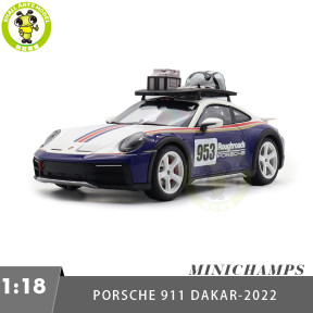 1/18 Minichamps Porsche 911 DAKAR 2022 #953 Diecast Model Toys Car Gifts For Friends Father