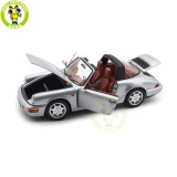1/18 Porsche 964 911 Carrera 4 Targa 1990 Norev 187342 Polar Silver Diecast Model Toys Car Gifts For Friends Father