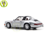 1/18 Porsche 964 911 Carrera 4 Targa 1990 Norev 187342 Polar Silver Diecast Model Toys Car Gifts For Friends Father