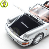 1/18 Porsche 964 911 Carrera 4 Targa 1990 Norev 187342 Polar Silver Diecast Model Toys Car Gifts For Friends Father