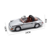 1/18 Porsche 964 911 Carrera 4 Targa 1990 Norev 187342 Polar Silver Diecast Model Toys Car Gifts For Friends Father