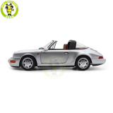 1/18 Porsche 964 911 Carrera 4 Targa 1990 Norev 187342 Polar Silver Diecast Model Toys Car Gifts For Friends Father