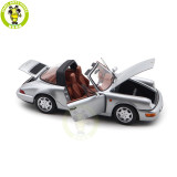 1/18 Porsche 964 911 Carrera 4 Targa 1990 Norev 187342 Polar Silver Diecast Model Toys Car Gifts For Friends Father