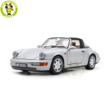 1/18 Porsche 964 911 Carrera 4 Targa 1990 Norev 187342 Polar Silver Diecast Model Toys Car Gifts For Friends Father