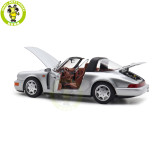 1/18 Porsche 964 911 Carrera 4 Targa 1990 Norev 187342 Polar Silver Diecast Model Toys Car Gifts For Friends Father