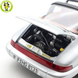 1/18 Porsche 964 911 Carrera 4 Targa 1990 Norev 187342 Polar Silver Diecast Model Toys Car Gifts For Friends Father