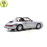 1/18 Porsche 964 911 Carrera 4 Targa 1990 Norev 187342 Polar Silver Diecast Model Toys Car Gifts For Friends Father