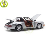 1/18 Porsche 964 911 Carrera 4 Targa 1990 Norev 187342 Polar Silver Diecast Model Toys Car Gifts For Friends Father