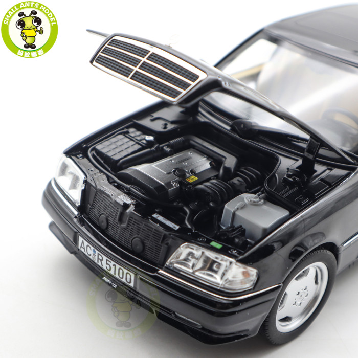1/18 Mercedes-Benz C36 AMG 1993 Norev 183381 Black Metallic Diecast Model Toys Car Gifts For Father Friends