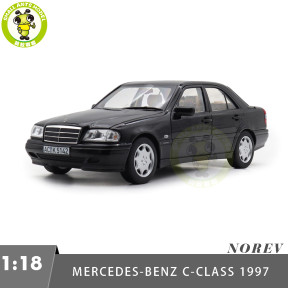 1/18 Mercedes-Benz C CLASS 1997 Norev 183373 Black Metallic Diecast Model Toys Car Gifts For Father Friends