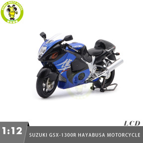 1/12 Suzuki GSX-1300R Hayabusa LCD Models Diecast Motorcycle Model Gifts For Friends Father