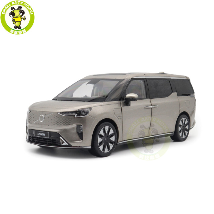 1/18  Volvo EM90 MPV Electric Vehicle Diecast Model Toy Car Gifts For Friends Father Collection