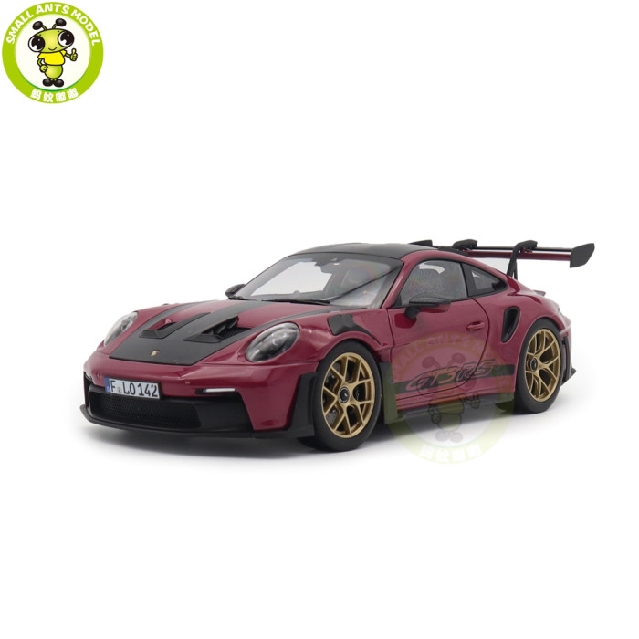 1/18 Porsche 911 992 GT3 RS 2022 Norev Diecast Model Toys Car Gifts For Friends Father