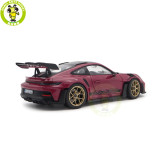 1/18 Porsche 911 992 GT3 RS 2022 Norev Diecast Model Toys Car Gifts For Friends Father