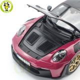 1/18 Porsche 911 992 GT3 RS 2022 Norev Diecast Model Toys Car Gifts For Friends Father