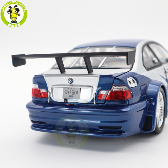 1/18 BMW M3 GTR GT R E46 Need For Speed NFS 9 IX Diecast Model Toys Car Boys Girls Gifts