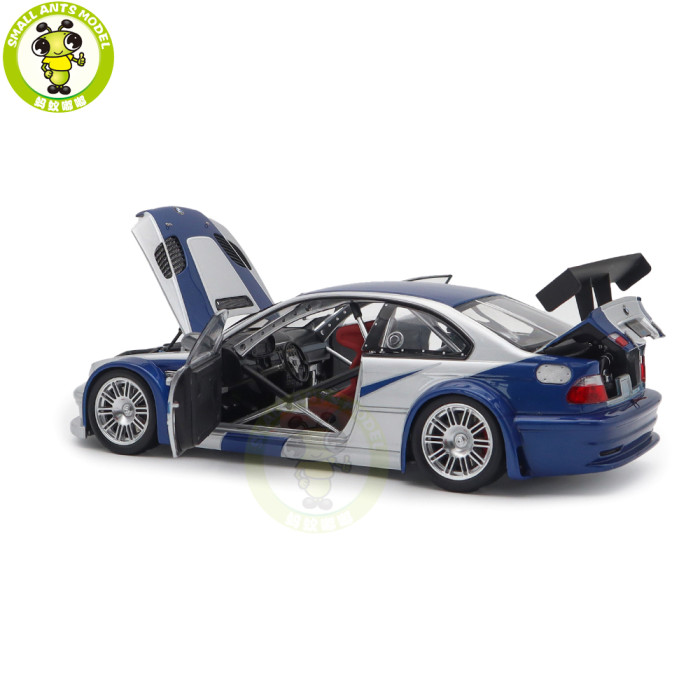 1/18 BMW M3 GTR GT R E46 Need For Speed NFS 9 IX Diecast Model Toys Car Boys Girls Gifts