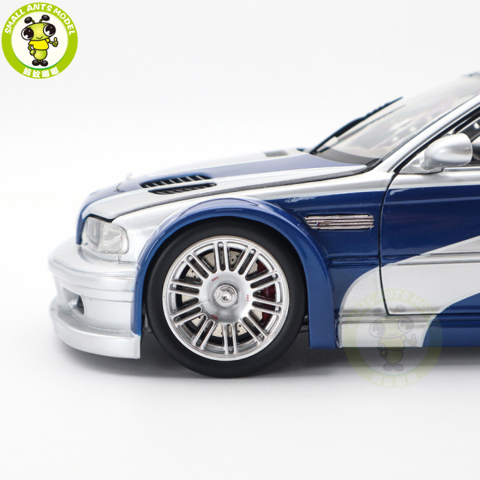 1/18 BMW M3 GTR GT R E46 Need For Speed NFS 9 IX Diecast Model Toys Car Boys Girls Gifts