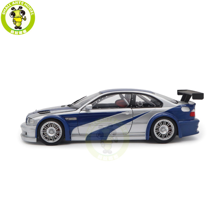 1/18 BMW M3 GTR GT R E46 Need For Speed NFS 9 IX Diecast Model Toys Car Boys Girls Gifts