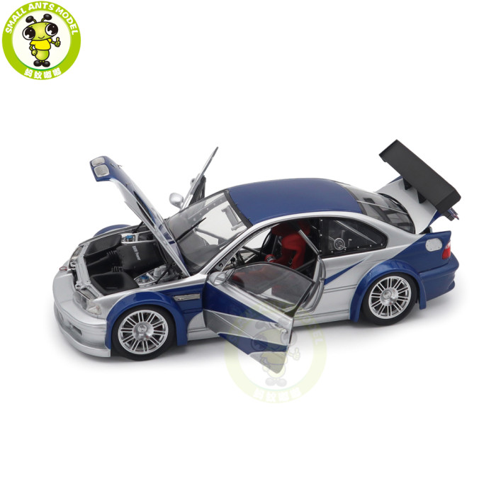 1/18 BMW M3 GTR GT R E46 Need For Speed NFS 9 IX Diecast Model Toys Car Boys Girls Gifts