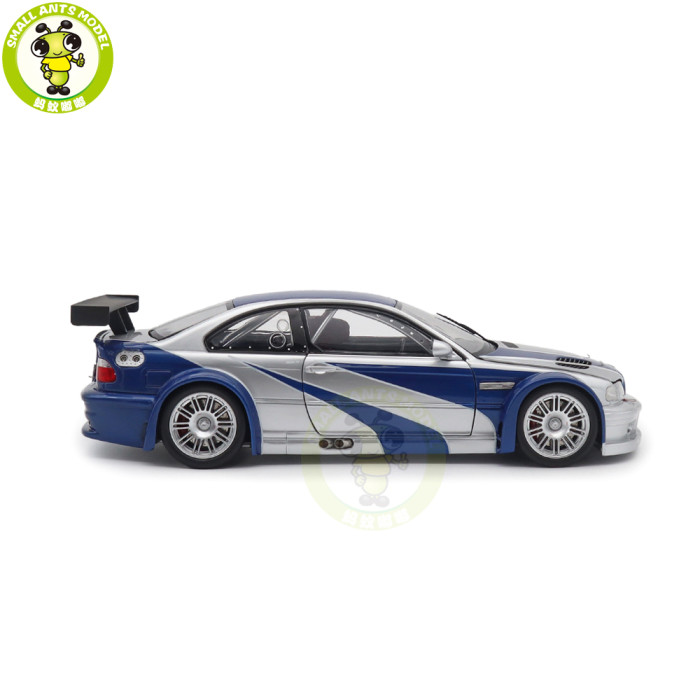 1/18 BMW M3 GTR GT R E46 Need For Speed NFS 9 IX Diecast Model Toys Car Boys Girls Gifts