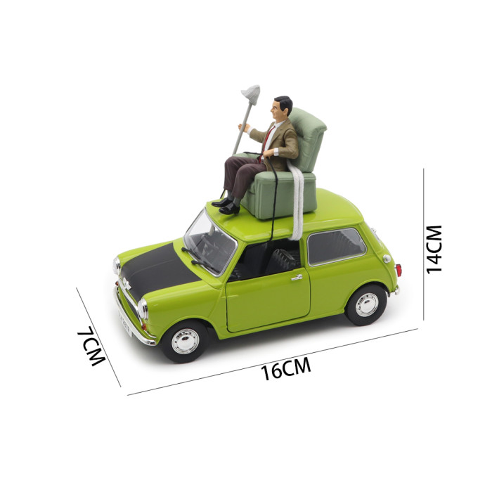 1/18 TINY BMW MINI Cooper Mr Bean Diecast Model Car Toys Kids Gifts