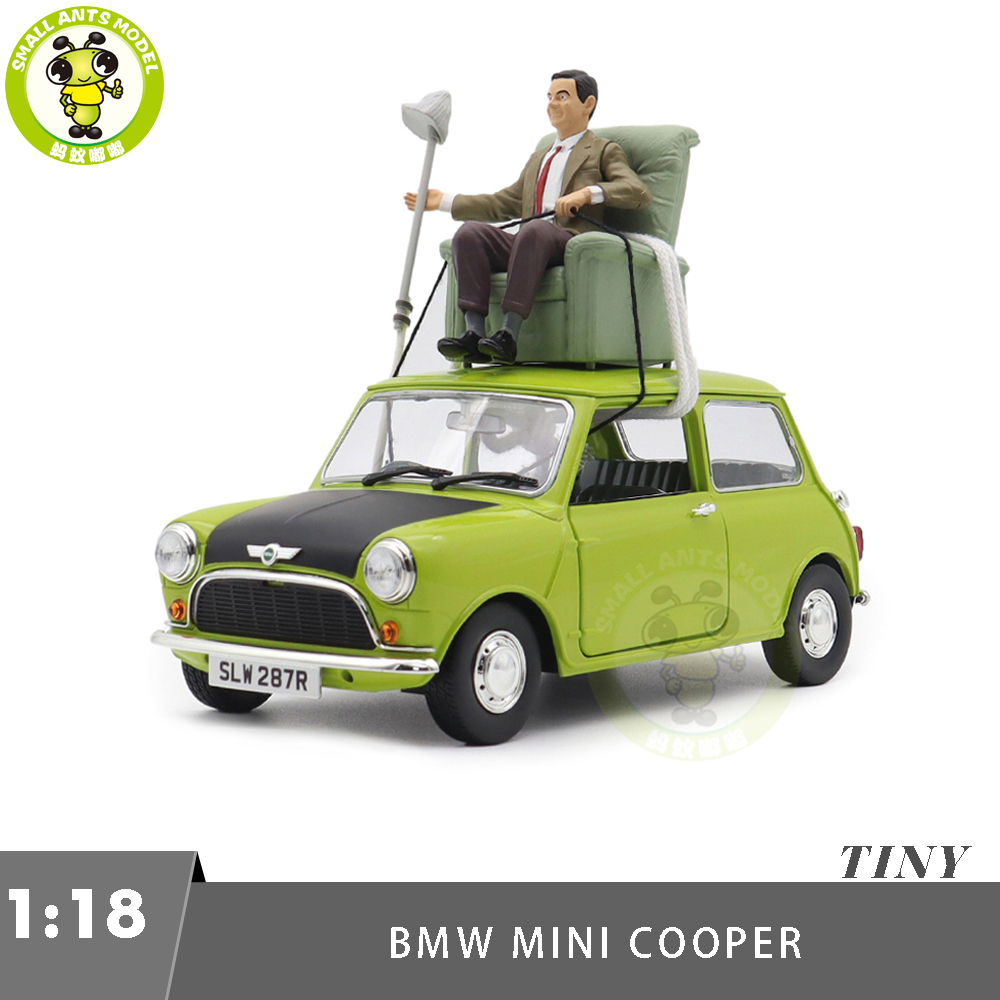 1/18 TINY BMW MINI Cooper Mr Bean Diecast Model Car Toys Kids