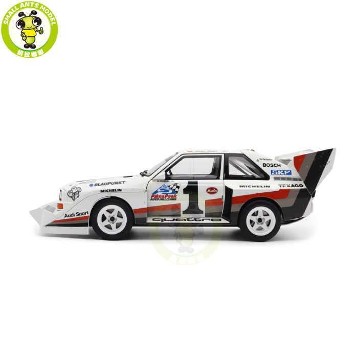 1/18 AUDI Quattrio S1 Pikes Peak Winner 1987 W.Roehrl #1 Autoart 88700 Model Toys Car Gifts