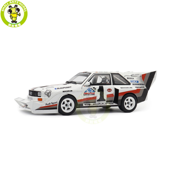 1/18 AUDI Quattrio S1 Pikes Peak Winner 1987 W.Roehrl #1 Autoart 88700 Model Toys Car Gifts