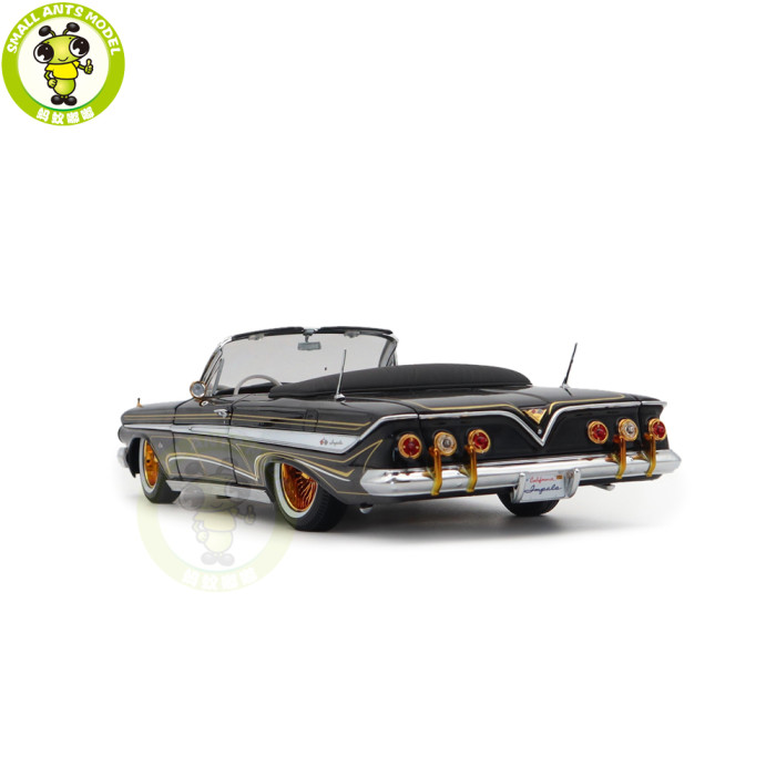 1/18 SUNSTAR Chevrolet 1961 IMPALA Lowrider Open Convertible Diecast Model Toy Car Gifts For Father Friends