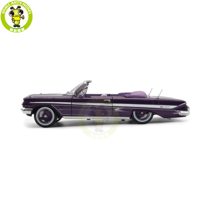 1/18 SUNSTAR Chevrolet 1961 IMPALA Lowrider Open Convertible Diecast Model Toy Car Gifts For Father Friends