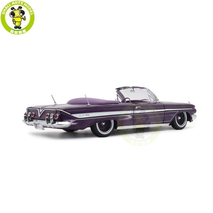 1/18 SUNSTAR Chevrolet 1961 IMPALA Lowrider Open Convertible Diecast Model Toy Car Gifts For Father Friends