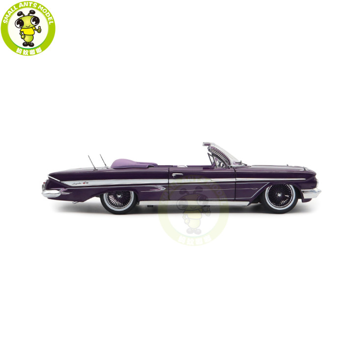 1/18 SUNSTAR Chevrolet 1961 IMPALA Lowrider Open Convertible Diecast Model Toy Car Gifts For Father Friends
