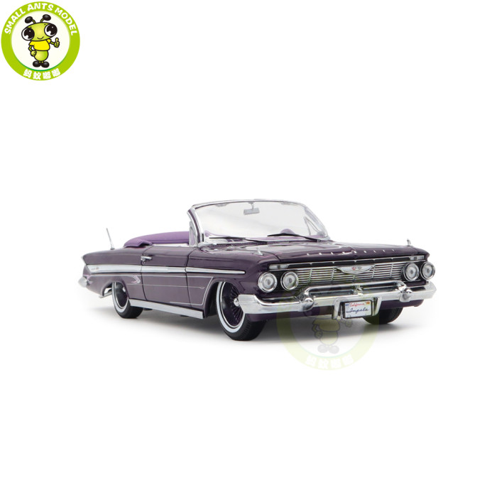 1/18 SUNSTAR Chevrolet 1961 IMPALA Lowrider Open Convertible Diecast Model Toy Car Gifts For Father Friends