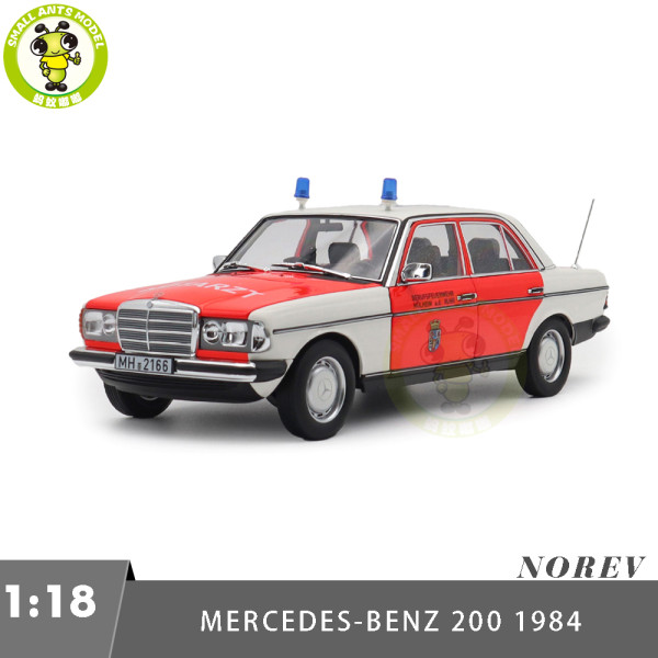 1/18 Mercedes Benz 200 1984 Norev 183834 Emergency Ambulance Diecast Model Toy Car Gifts For Friends Father