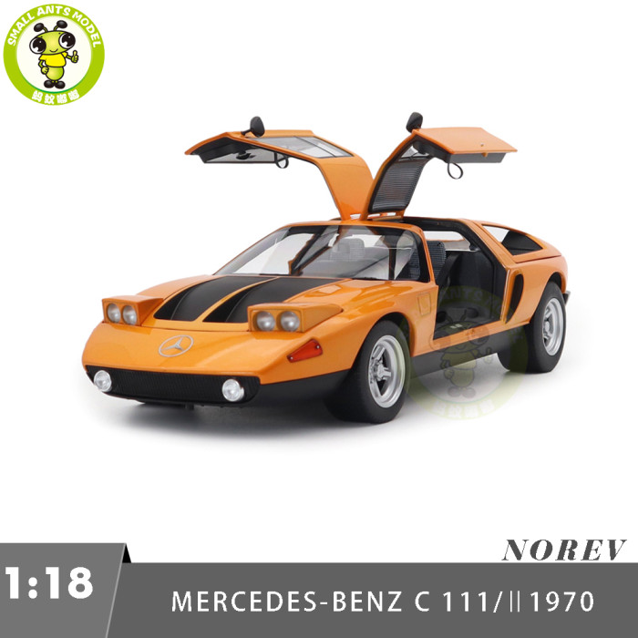 1/18 Mercedes Benz C111/II 1970 Norev 183050 White Autumn Metallic Diecast Model Toy Car Gifts For Friends Father