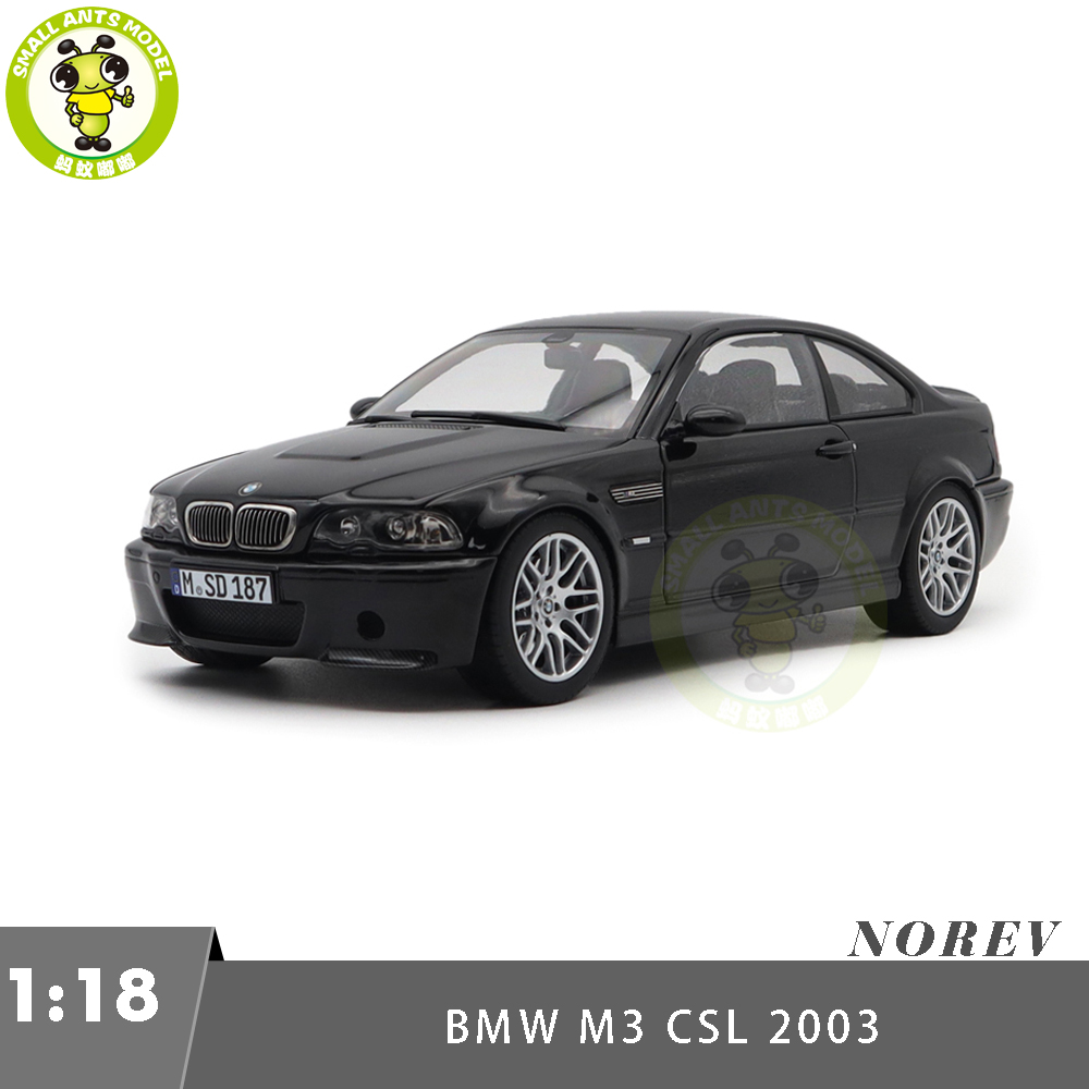 1/18 BMW M3 CSL 2003 E46 Norev 183017 Saphire Black Diecast Model