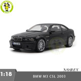 1/18 BMW M3 CSL 2003 E46 Norev 183017 Saphire Black Diecast Model Car Toys Gifts For Adults Friends