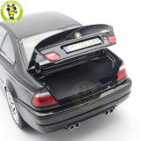 1/18 BMW M3 CSL 2003 E46 Norev 183017 Saphire Black Diecast Model Car Toys Gifts For Adults Friends